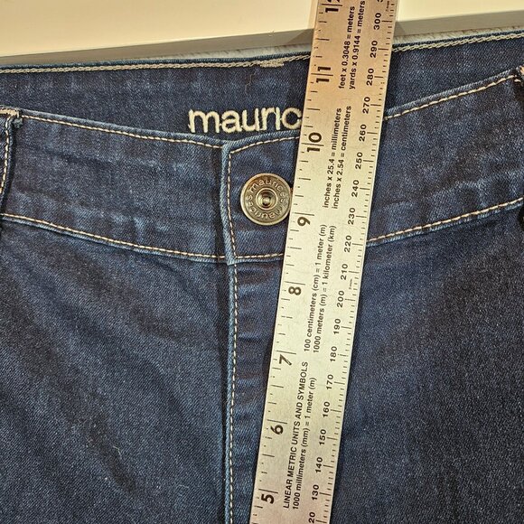 Maurices Womens 16R Dark Wash tapered Leg Denim Jeans casual denims stretch - Picture 7 of 12